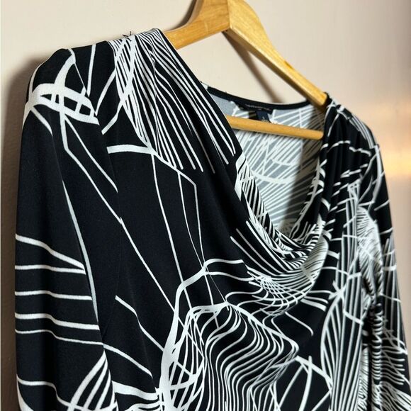 SALE! B/W Banana Republic Factory Patterned Dress Size S EUC - Picture 5 of 6